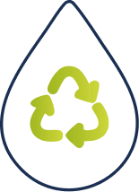 Ícone reuso e eficiência hídrica